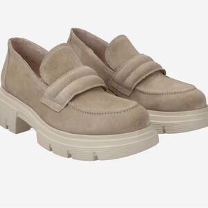 Paul Green Chunky Loafer Stone leather size 3.5 / 6